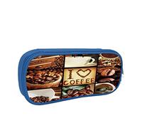 IUBBKI Astuccio per matite Borsa per penne Collage di caffè Borsa per matite di grande capacità Organizzatore per penne Astuccio per matite Scuola universitaria per ragazzi e ragazze