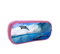 IUBBKI Astuccio per matite Borsa per penne Cute Dolphin Borsa per matite di grande capacità Organizzatore per penne Astuccio per matite Scuola universitaria per ragazzi e ragazze