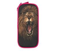 IUBBKI Astuccio per matite Borsa per penne Leone ruggente Borsa per matite di grande capacità Organizzatore per penne Astuccio per matite Scuola universitaria per ragazzi e ragazze