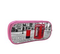 IUBBKI Astuccio per matite Borsa per penne London Red Telephone Booth Borsa per matite di grande capacità Organizer per penne Astuccio per matite College School for Boys Girls