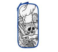 IUBBKI Astuccio per matite Borsa per penne Skull Chef Borsa per matite di grande capacità Organizzatore per penne Astuccio per matite Scuola universitaria per ragazzi e ragazze