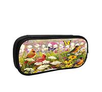 IUBBKI Astuccio per matite Borsa per penne Sparrow Birds Sing Borsa per matite di grande capacità Organizzatore per penne Astuccio per matite Scuola universitaria per ragazzi e ragazze