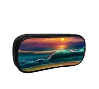 IUBBKI Astuccio per matite Borsa per penne Sunset Seaside Borsa per matite di grande capacità Organizer per penne Astuccio per matite Scuola universitaria per ragazzi e ragazze