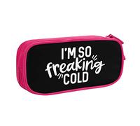 IUBBKI Astuccio per matite I'm So Freaking Cold Astuccio per matite portatile per ufficio a doppio strato di grande capacità