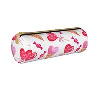 IUBBKI Astuccio per matite in pelle Acquerello San Valentino Portamonete Scatola porta trucchi Organizzatore con cerniera per ufficio scolastico