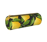 IUBBKI Astuccio per matite in pelle acquerelloLimonePortafrutta Scatola porta trucchi Organizer per borsa con cerniera per ufficio scolastico