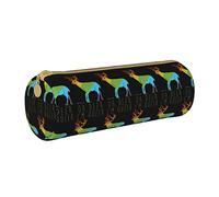 IUBBKI Astuccio per matite in pelle OhDeerImQueerFunnyGayPride Holder Pouch Box Makeup Bag Organizer con cerniera per ufficio scolastico