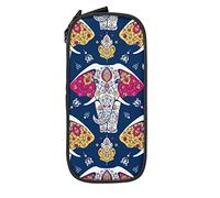 IUBBKI Astuccio per matite Mandala Elephant Borsa per penne con custodia per matite durevole di grande capacità con custodia fissa con cerniera