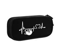 IUBBKI Astuccio per matite Sloth Heatbeat Astuccio per matite portatile per ufficio a doppio strato di grande capacità