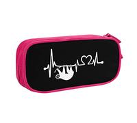 IUBBKI Astuccio per matite Sloth Heatbeat Astuccio per matite portatile per ufficio a doppio strato di grande capacità