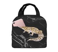 IUBBKI Bell Albino Leopard Gecko Lunch Bags Scatola termica per il pranzo con tasca Borsa termica riutilizzabile per picnic Beach