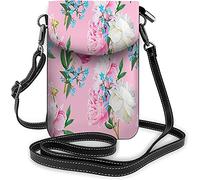 IUBBKI Borsa a tracolla piccola per cellulare con fiore di girasole Borsa a tracolla con bouquet di fiori floreali per portafogli e borsette da donna Rosso