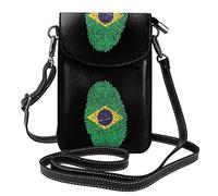 IUBBKI Borsa per cellulare Brasile - Piccola borsa a tracolla in pelle da donna con tracolla Borsa per il trasporto di carte Cosmetici