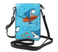 IUBBKI Borsa per cellulare con balena sottomarina - Piccola borsa a tracolla in pelle da donna con tracolla Borsa per il trasporto di carte Cosmetici