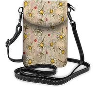 IUBBKI Borsa piccola per cellulare in pelle PU Cartone animato Simpatico orso Sorriso dolce Pentacolo felice Stelle Borse a tracolla Portafoglio da viaggio