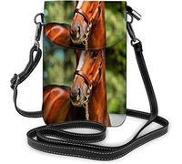 IUBBKI Borsa piccola per cellulare in pelle PU Cartone animato Simpatico orso Sorriso dolce Pentacolo felice Stelle Borse a tracolla Portafoglio da viaggio