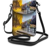 IUBBKI Borsa piccola per cellulare in pelle PU Cartone animato Simpatico orso Sorriso dolce Pentacolo felice Stelle Borse a tracolla Portafoglio da viaggio