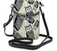 IUBBKI Borsa piccola per cellulare in pelle Pu Happy Halloween PumpkinZombie Bat Cat Mummia Borsa a tracolla Portafoglio da viaggio