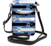IUBBKI Borsa piccola per cellulare in pelle Pu Happy Halloween PumpkinZombie Bat Cat Mummia Borsa a tracolla Portafoglio da viaggio