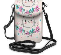 IUBBKI Borsa piccola per cellulare in pelle PU. Portafoglio da viaggio per borse a tracolla piatte e timide