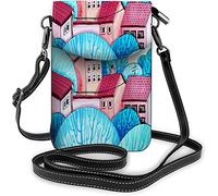 IUBBKI Borsa piccola per cellulare in pelle PU. Portafoglio da viaggio per borse a tracolla piatte e timide