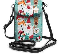 IUBBKI Borsa piccola per cellulare in pelle Pu Simpatica cicogna bianca che cammina nelle vicinanze Pond River Grass Borse a tracolla Portafoglio da viaggio