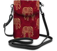 IUBBKI Borsa piccola per cellulare in pelle Pu Simpatica cicogna bianca che cammina nelle vicinanze Pond River Grass Borse a tracolla Portafoglio da viaggio