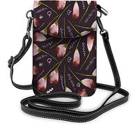 IUBBKI Borsa piccola per cellulare in pelle Pu Simpatica cicogna bianca che cammina nelle vicinanze Pond River Grass Borse a tracolla Portafoglio da viaggio