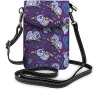 IUBBKI Borsa piccola per cellulare in pelle Pu Simpatica cicogna bianca che cammina nelle vicinanze Pond River Grass Borse a tracolla Portafoglio da viaggio