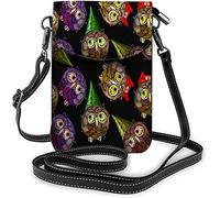 IUBBKI Borsa piccola per cellulare in pelle Pu Simpatica cicogna bianca che cammina nelle vicinanze Pond River Grass Borse a tracolla Portafoglio da viaggio