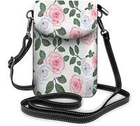 IUBBKI Borsa piccola per cellulare in pelle PU Simpatico gufo giallo Stand Ramo tra fiori Borse a tracolla per uccelli Portafoglio da viaggio
