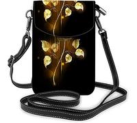 IUBBKI Borsa piccola per cellulare Six Stages Borsa a tracolla Solstizio d'inverno Lunar Eclipse per donna Portafogli e borsette Nero