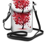 IUBBKI Borsa piccola per cellulare Six Stages Borsa a tracolla Solstizio d'inverno Lunar Eclipse per donna Portafogli e borsette Nero