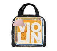 IUBBKI Borse per il pranzo del violinista del violino Scatola per il pranzo isolata con borsa termica riutilizzabile tascabile per la spiaggia da picnic