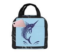 IUBBKI Borse per il pranzo di pesce spada Scatola termica per il pranzo con borsa termica riutilizzabile tascabile per picnic sulla spiaggia