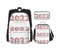 IUBBKI Brillante nel 2022 Zaino scolastico in tre pezzi per ragazze e adolescenti (combinazione di borsa per la scuola + astuccio + borsa per il pranzo)