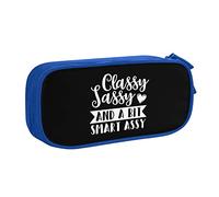 IUBBKI Classy Sassy and A Bit Smart Assy Pencil Bag Astuccio per matite portatile a doppio strato per ufficio e scuola di grande capacità