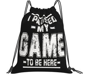 IUBBKI Cool I PAU-SED Il mio gioco per essere qui Regali Zaino nero Borse Sport Cinch Sack String Zaino Borse per la scuola Palestra Accessori da viaggio