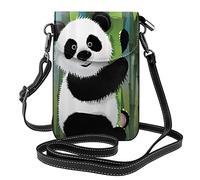 IUBBKI Curious Baby Panda Portafoglio per cellulare - Piccolo portafoglio in pelle a tracolla da donna con tracolla Borsa per il trasporto di carte Cosmetici