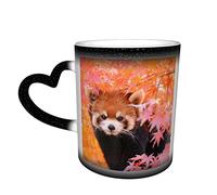 IUBBKI Cute Baby Panda Rosso Colore Che Cambia Tazza Nel Cielo Ceramica Sensibile Al Calore Tazza Latte Tazze Sensibile Al Calore Design Per I Regali Ufficio Idea Personalizzata 12 Oz