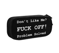 IUBBKI Don't Like Me,Off, Astuccio per matite con problemi risolti Astuccio per matite portatile a doppio strato per ufficio e scuola di grande capacità
