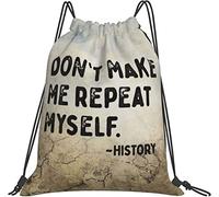 IUBBKI Don't Make Me Repeat Myself Regali Borsa da palestra nera Borsa con coulisse con chiusura con cordino per la raccolta di giocattoli Accessori sportivi da viaggio