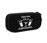 IUBBKI Fidati di me, sono un astuccio per matite da barista Astuccio per matite portatile per ufficio a doppio strato di grande capacità