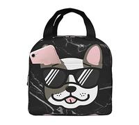 IUBBKI Frenchie Bulldog francese Borse per il pranzo Scatola termica per il pranzo con borsa termica riutilizzabile tascabile per picnic sulla spiaggia