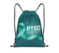 IUBBKI Giugno è il mese della consapevolezza del disturbo da stress post-traumatico. Zaino con coulisse, borsa da palestra, piccolo zaino da viaggio, borsa sportiva per donne e uomini.
