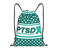 IUBBKI Giugno è il mese della consapevolezza del disturbo da stress post-traumatico. Zaino con coulisse, borsa da palestra, piccolo zaino da viaggio, borsa sportiva per donne e uomini.