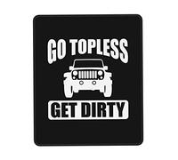 IUBBKI Go Topless Get Dirty Tappetino per mouse Tappetino per mouse overlock in gomma antiscivolo, per console per computer portatile da ufficio 10 x 12 pollici