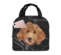 IUBBKI Goldendoodle Dog Lunch Bags Scatola termica per il pranzo con borsa termica riutilizzabile tascabile per picnic sulla spiaggia