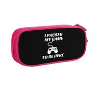 IUBBKI Ho messo in pausa il mio gioco per questo astuccio portamatite portatile a doppio strato per ufficio a grande capacità