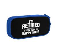 IUBBKI I'm Retired Every Day is Saturday Pencil Bag Astuccio per matite portatile a doppio strato per ufficio e scuola di grande capacità